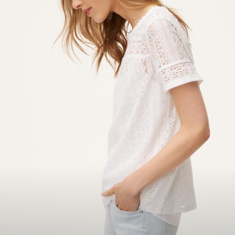 Loft lace tee